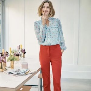 Boden Heron Blue Posy Bloom Blouse Sz 6